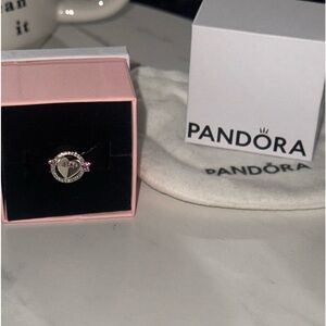 Pandora Sparkling Arrow & Heart Cupid Charm